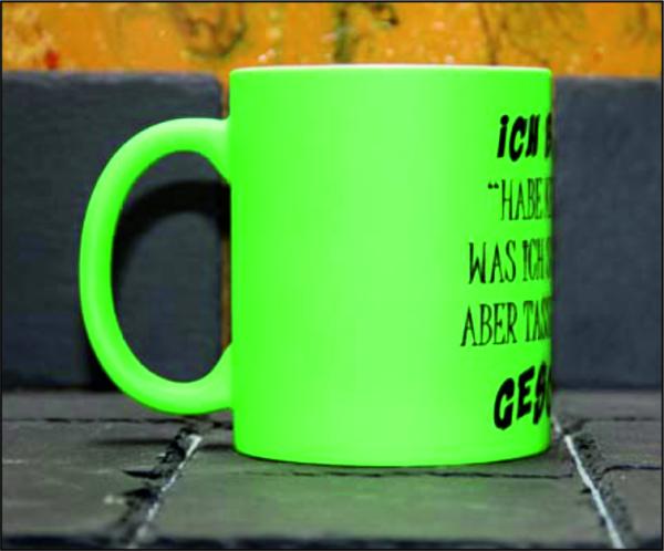 Neontasse mit Spruch "ICH HABE KEINEN PLAN WAS ICH SCHENKEN SOLL"  TASSE